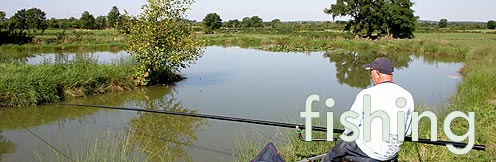 Moors Pools fishing - contented fisherman